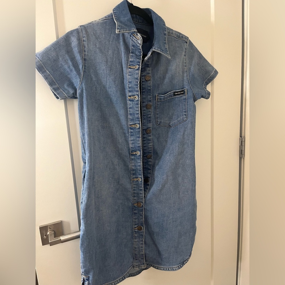 Calvin Klein Blue Denim Dress